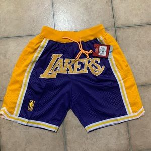 Brand New NBA Lakers Embroidered Shorts